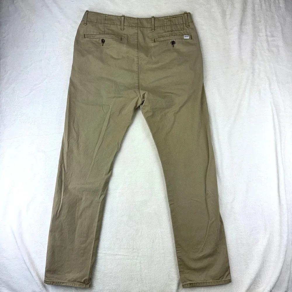 Levi Chinos‎ Mens 33X32 Tan Khaki Pants Casual Cotton Trousers